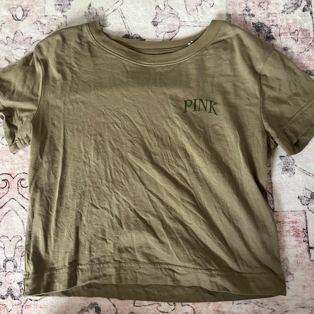 PINK Victoria's Secret Olive Tee